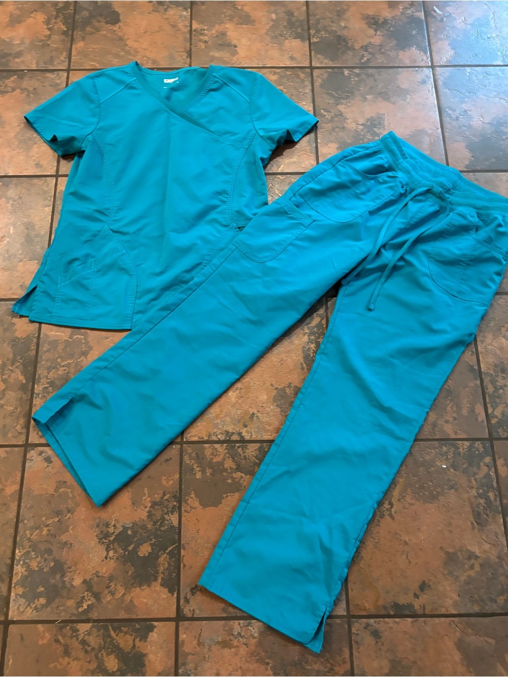 Scrubstar Teal Women's Scrub Top and Drawstring Jogger Pants